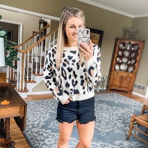 Dreamers By Debut Leopard Sweater 